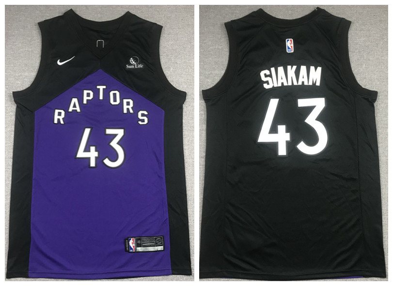 Men's Toronto Raptors #43 Pascal Siakam Purple And Black NBA Stitched Jersey
